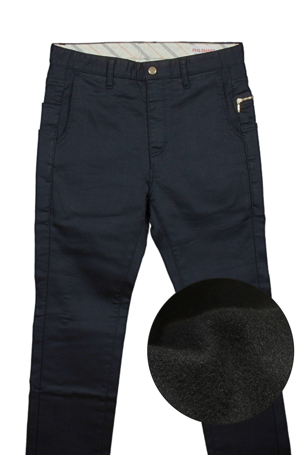 多機能らくあき暖かストレッチソフトデニムパンツ #1370