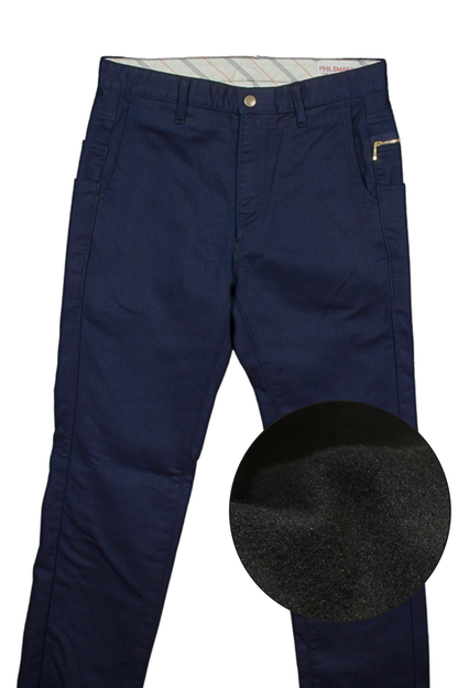 多機能らくあき暖かストレッチソフトデニムパンツ #1370