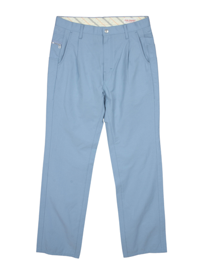 夏の外出を涼しく身軽に　多機能らくあきワンタック麻混パンツ #1387