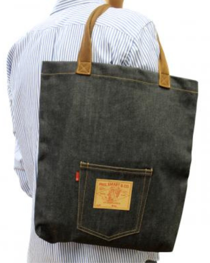 ブラックデニムトートバック #BAG-04