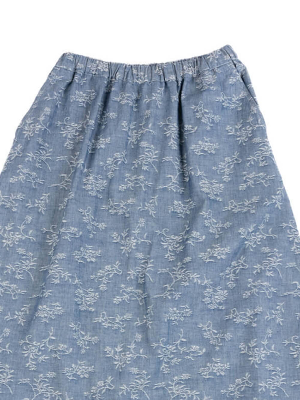 レディース】##7373-L##ジャガード織り花柄スカート